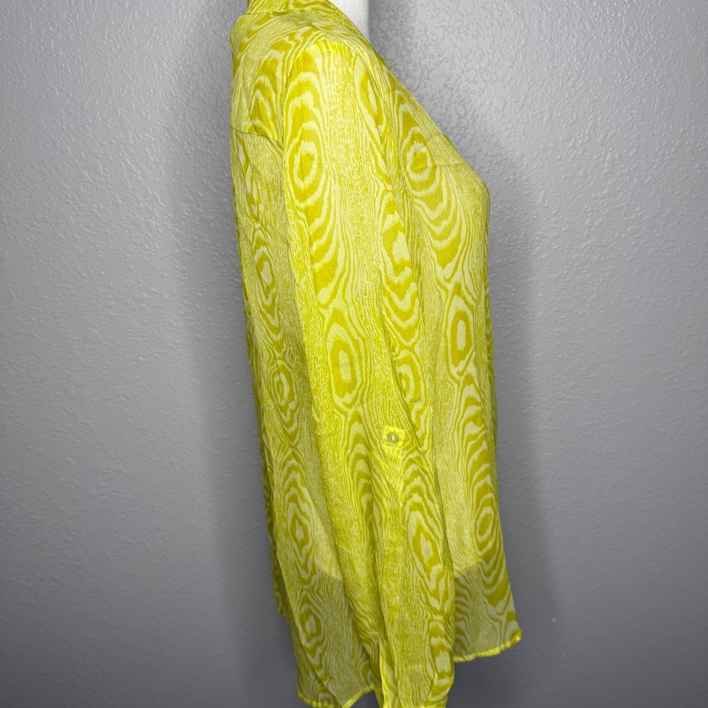 Diane Von Furstenberg Gilmore silk sheer Blouse -cp - Picture 4 of 8